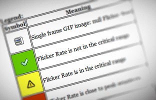 Flicker Rate Test for GIF Images
