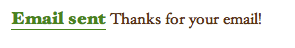 Email sent