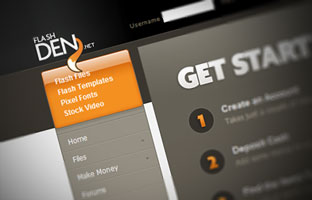 is a marketplace where you can buy and sell royalty-free stock files for Adobe Flash projects and general websites.