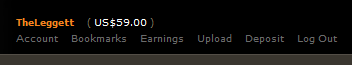 The header changes once signed in for easy access to important user areas.